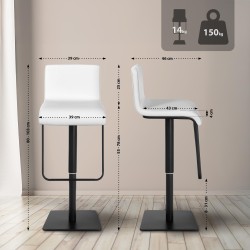 Taburete de bar blanco Limon B