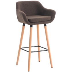 Taburete de bar de tela Grant Brown