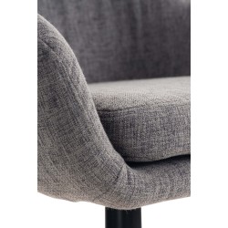 Taburete de bar Grant en tela gris claro