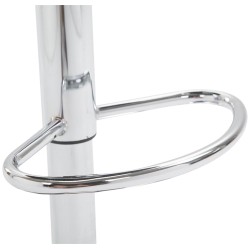 Taburete de bar Lazio en polipiel cromada negra