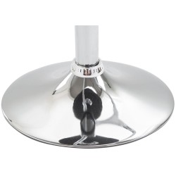 Taburete de bar Lazio en polipiel cromada negra