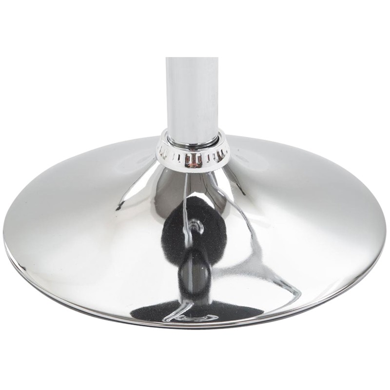 Taburete de bar Lazio en polipiel cromada negra