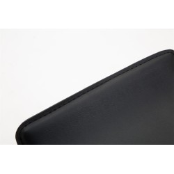 Taburete de bar Dyn V2 en piel sintética cromada negra