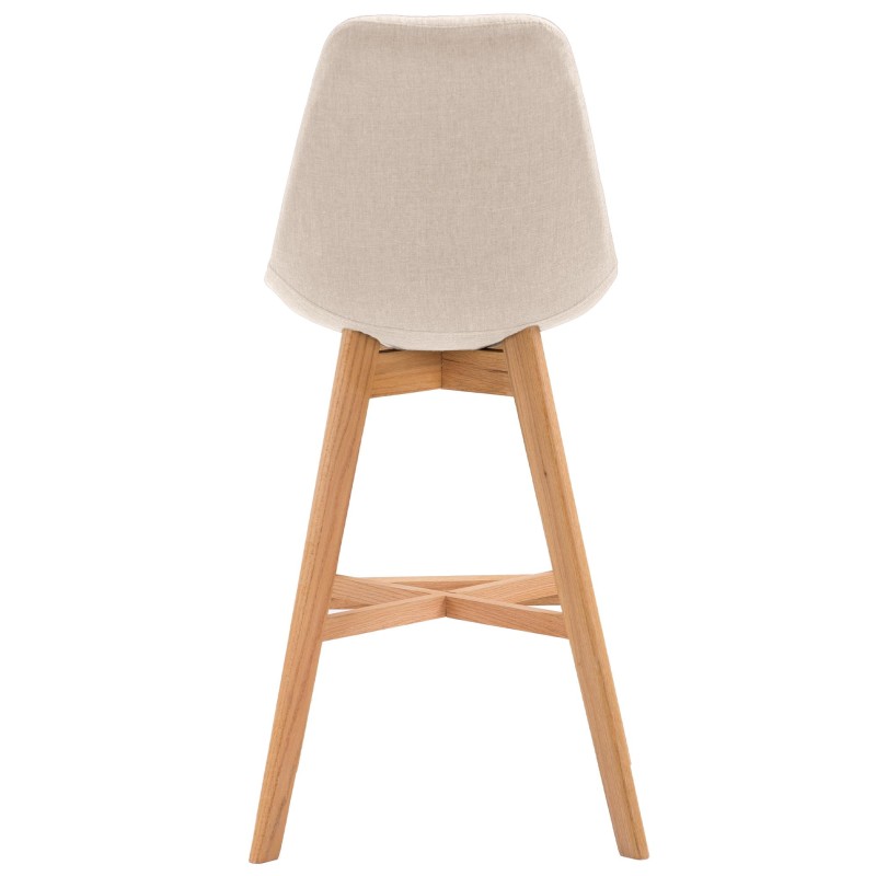 Taburete de bar Cannes en tejido Natura color crema