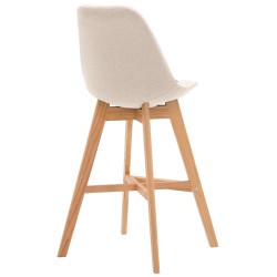 Taburete de bar Cannes en tejido Natura color crema