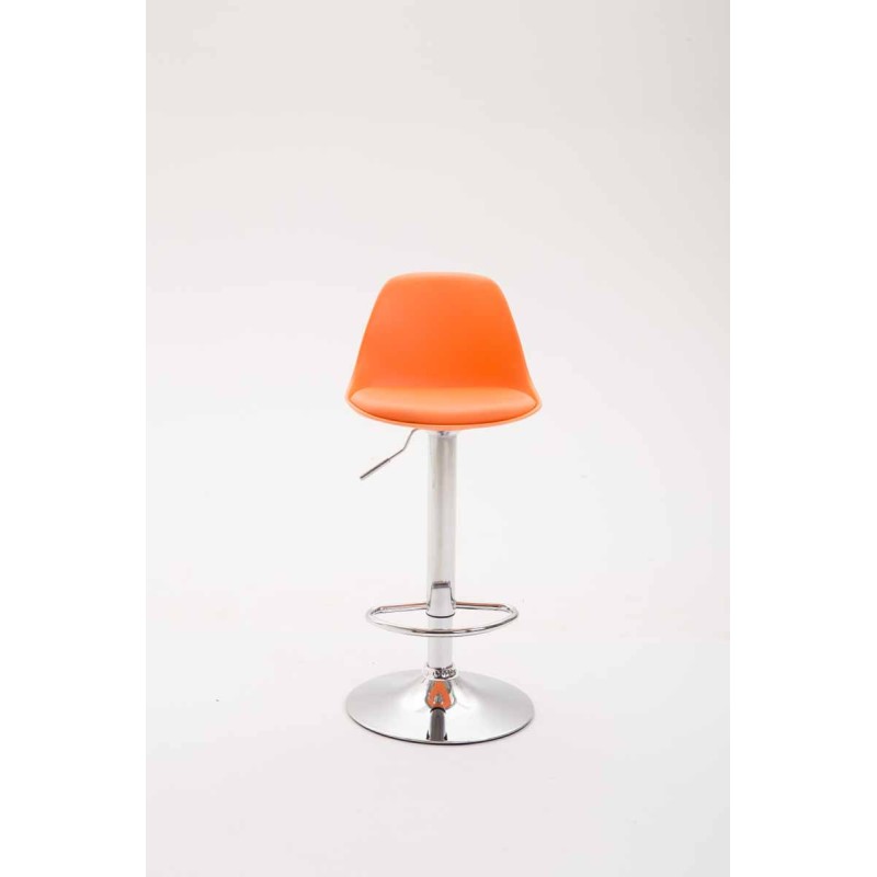 Taburete de bar Kiel, polipiel naranja