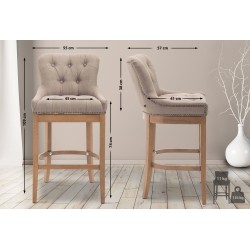 Taburete de bar de tela Lakewood, color topo claro antiguo Taburete de bar de tela Lakewood, color topo claro antiguo