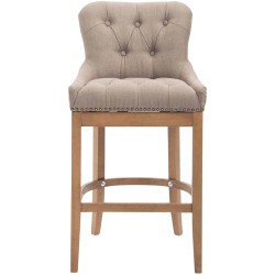 Taburete de bar de tela Lakewood, color topo claro antiguo Taburete de bar de tela Lakewood, color topo claro antiguo