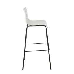 Taburete de bar Hoover de 4 patas, blanco y negro Taburete de bar Hoover de 4 patas, blanco y negro