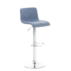 Taburete de bar de tela Hoover C azul