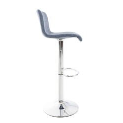 Taburete de bar de tela Hoover C azul