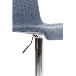 Taburete de bar de tela Hoover C azul