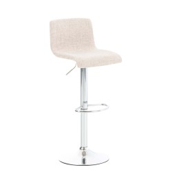 Taburete de bar de tela Hoover C crema