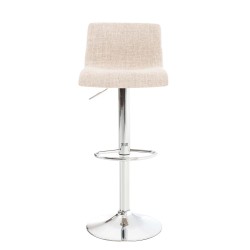 Taburete de bar de tela Hoover C crema