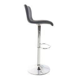 Taburete de bar Hoover C de tela gris oscuro