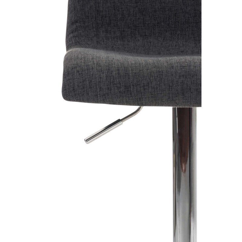 Taburete de bar Hoover C de tela gris oscuro