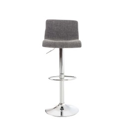 Taburete de bar de tela Hoover C gris claro