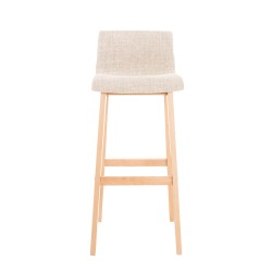 Taburete de bar Hoover en tejido Natura color crema