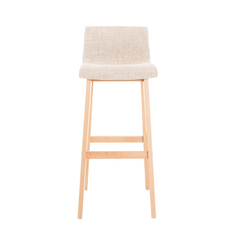 Taburete de bar Hoover en tejido Natura color crema