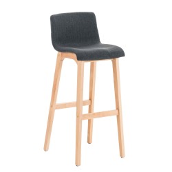 Taburete de bar Hoover en tejido Natura gris oscuro