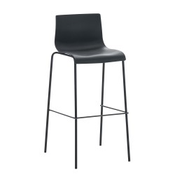 Taburete de bar Hoover de 4 patas con estructura negra