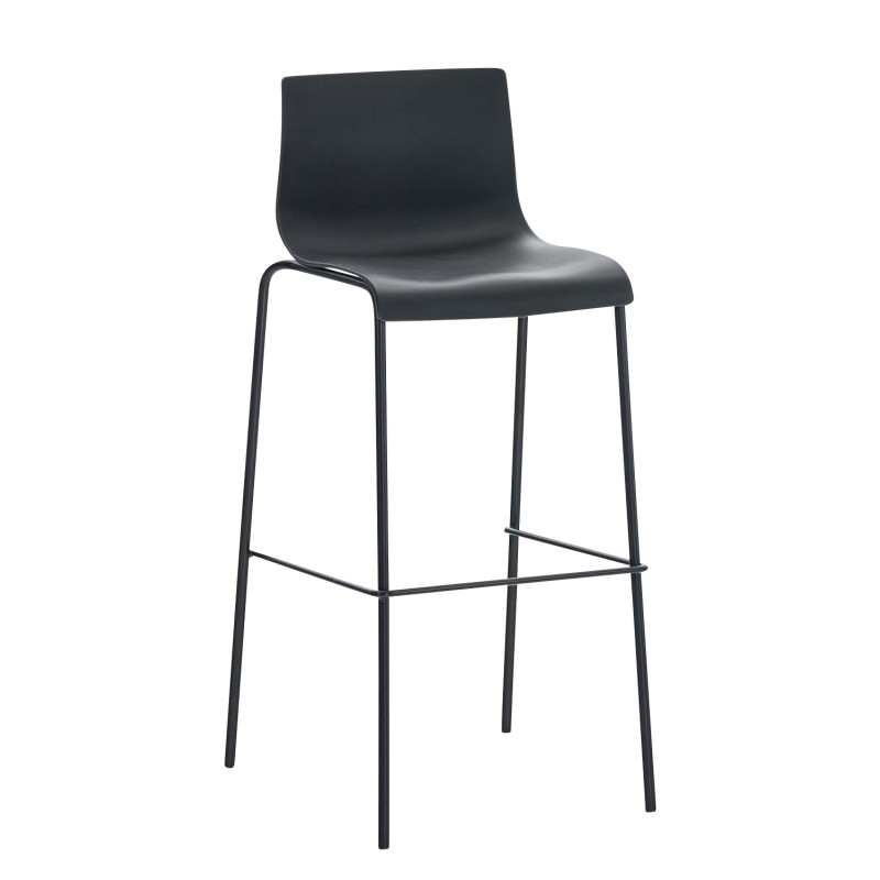 Taburete de bar Hoover de 4 patas con estructura negra Taburete de bar Hoover de 4 patas con estructura negra