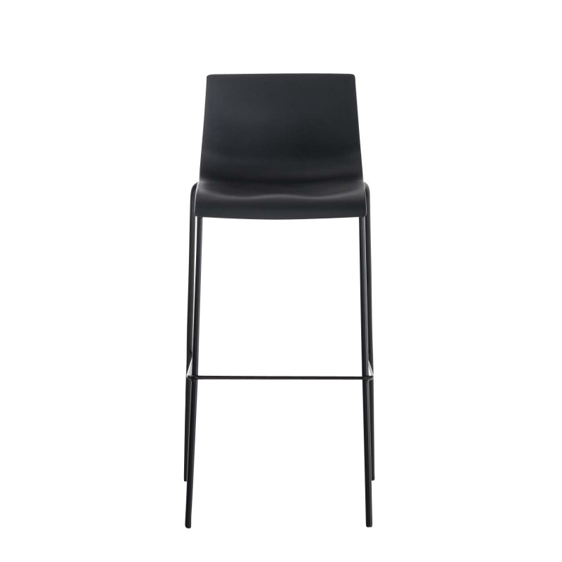 Taburete de bar Hoover de 4 patas con estructura negra