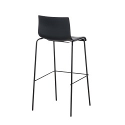 Taburete de bar Hoover de 4 patas con estructura negra Taburete de bar Hoover de 4 patas con estructura negra