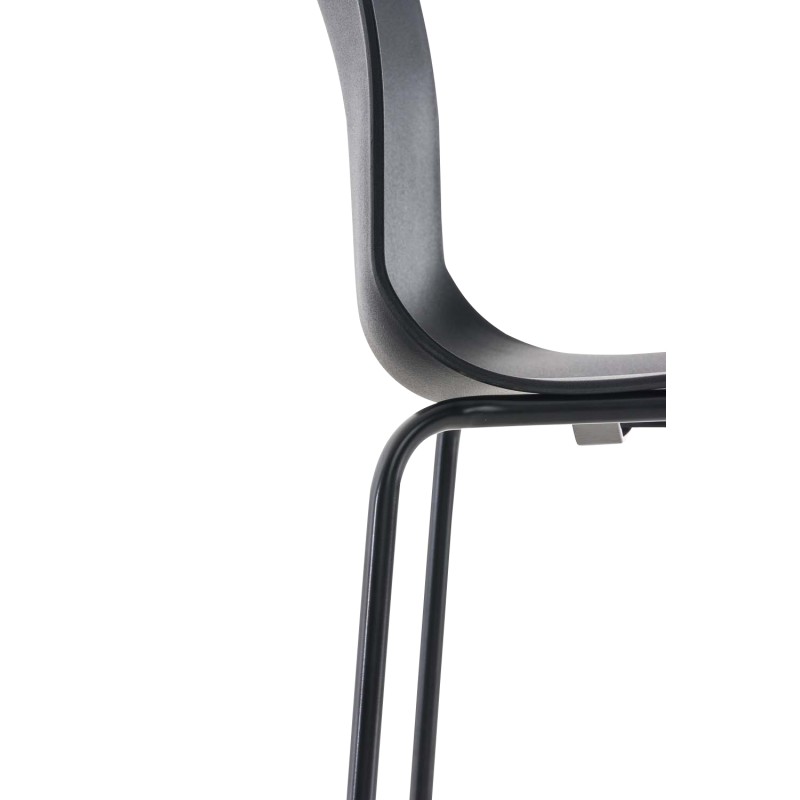 Taburete de bar Hoover de 4 patas con estructura negra