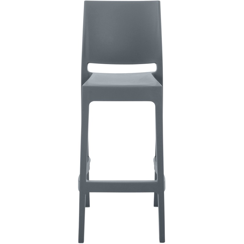 Juego de 2 taburetes de bar Maya gris oscuro