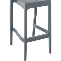 Juego de 2 taburetes de bar Maya gris oscuro