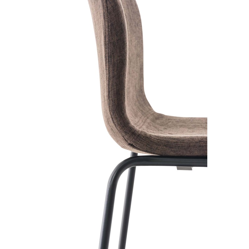 Juego de 2 taburetes de bar Hoover con estructura de tela y 4 patas negras y marrones