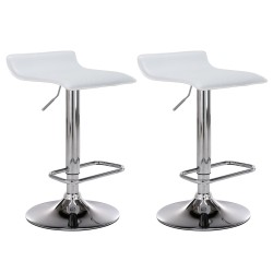 Juego de 2 taburetes de bar Dyn blancos