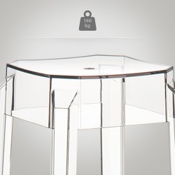 Juego de 2 taburetes de bar Fox transparentes