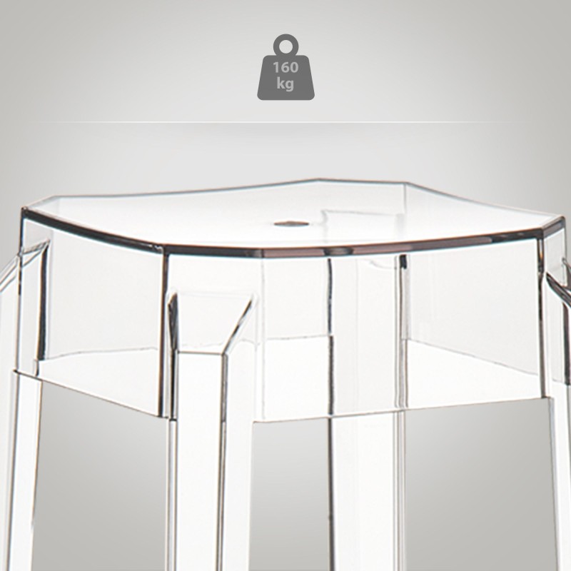 Juego de 2 taburetes de bar Fox transparentes