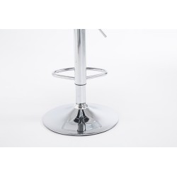 Juego de 2 taburetes de bar Cologne en piel sintética cromada negra