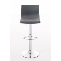 Juego de 2 taburetes de bar Hoover en plástico cromado gris
