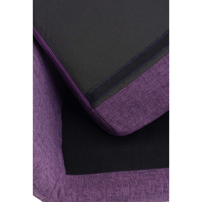 Juego de 2 taburetes de bar Grant en tela violeta