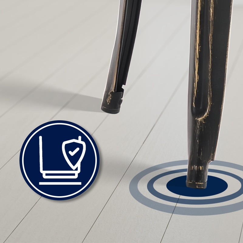 Juego de 2 taburetes de bar Joshua en negro y dorado