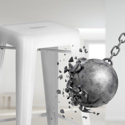 Juego de 2 taburetes de bar blancos Joshua