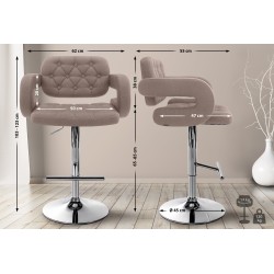 Taburete de bar Dublin FABRIC C color topo