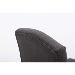 Juego de 2 taburetes de bar Louise en tela gris claro antiguo