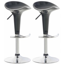 Juego de 2 taburetes de bar color gris silla de montar