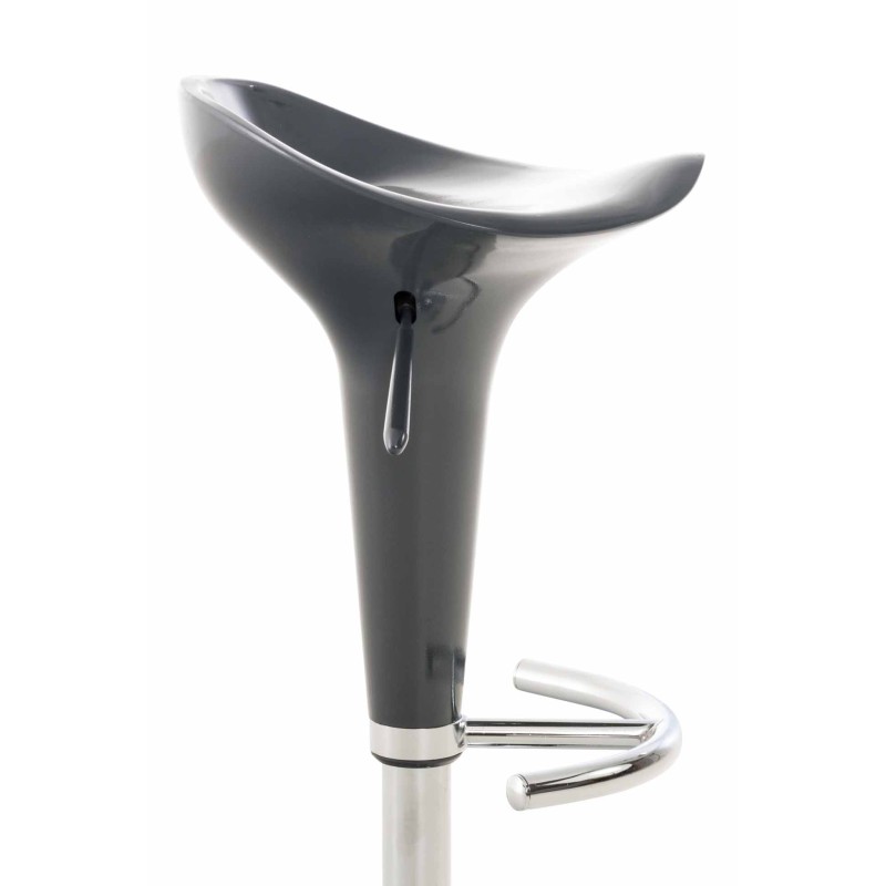 Juego de 2 taburetes de bar color gris silla de montar