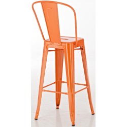 Juego de 4 taburetes de bar Aiden color naranja