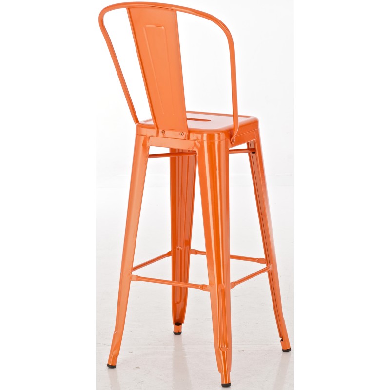 Juego de 4 taburetes de bar Aiden color naranja