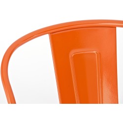 Juego de 4 taburetes de bar Aiden color naranja