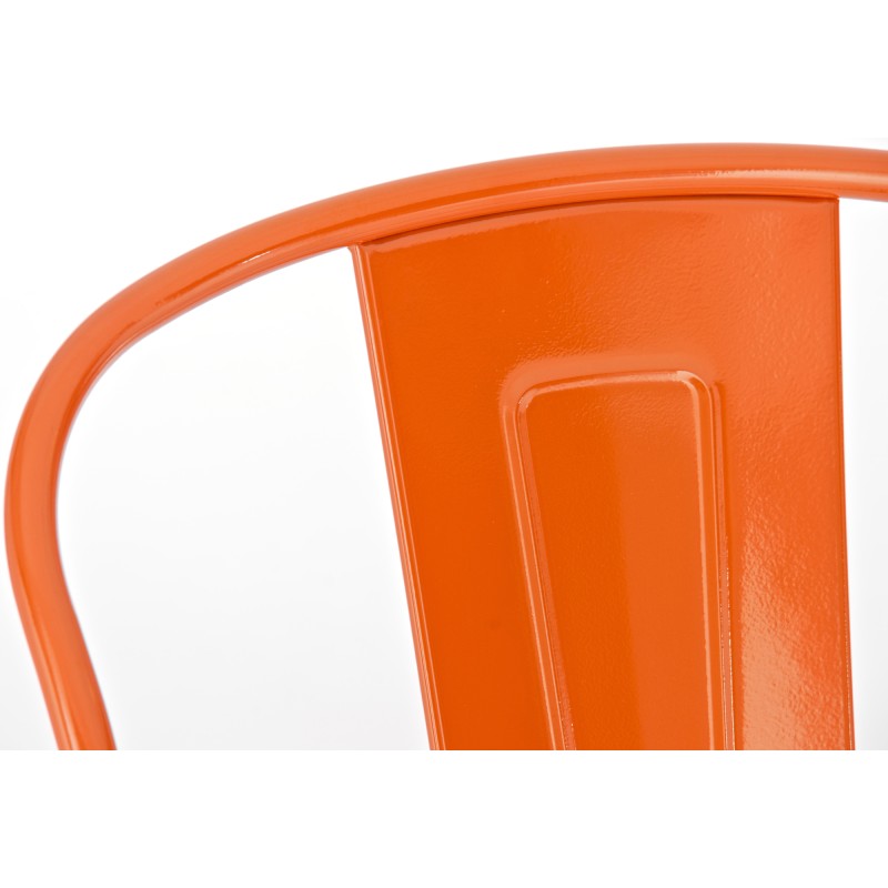 Juego de 4 taburetes de bar Aiden color naranja