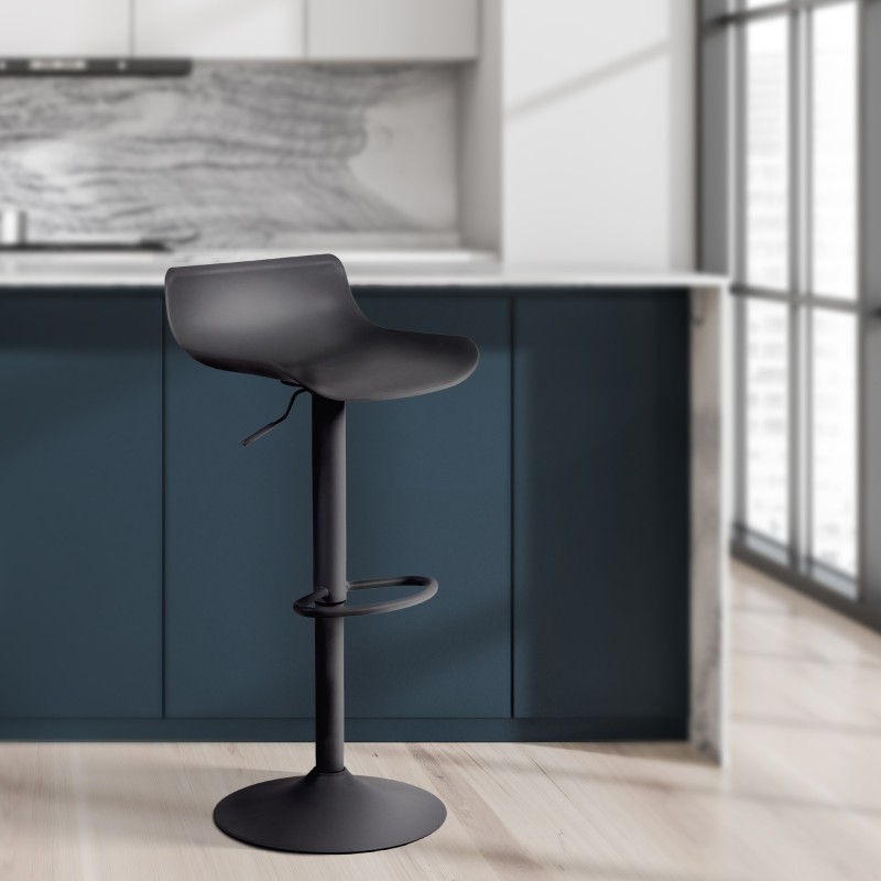 Juego de 2 taburetes de bar Aveiro negros