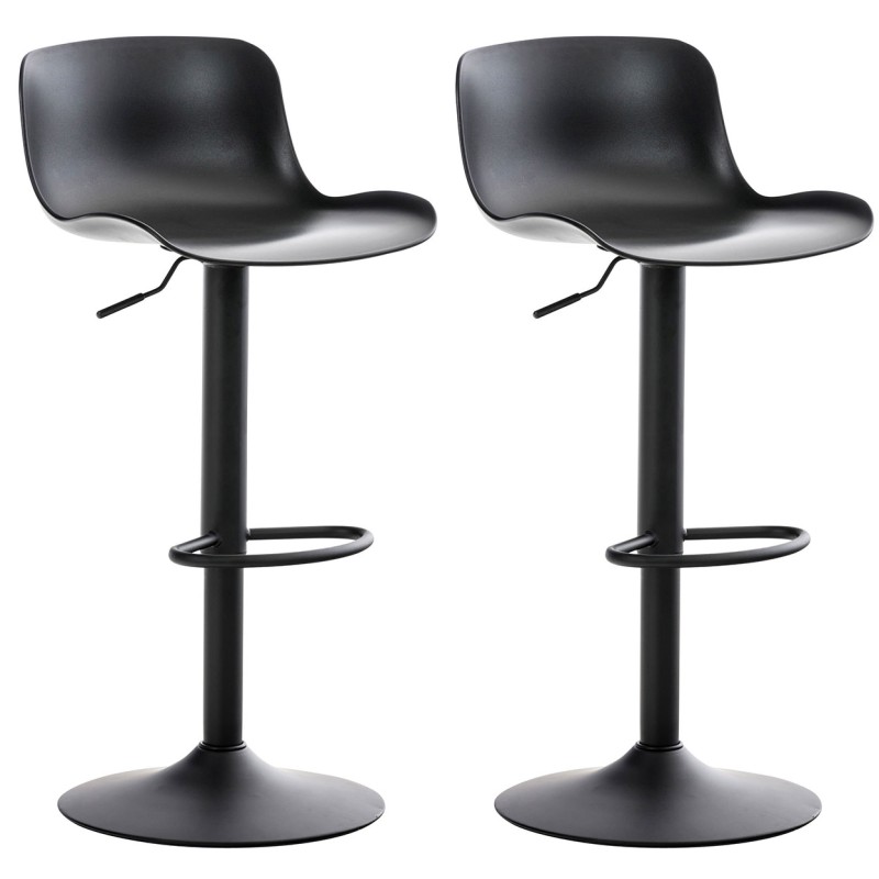 Juego de 2 taburetes de bar negros Almada